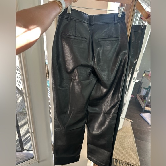 Aritzia Babaton Vegan Leather Straight Leg Pants - Picture 5 of 6